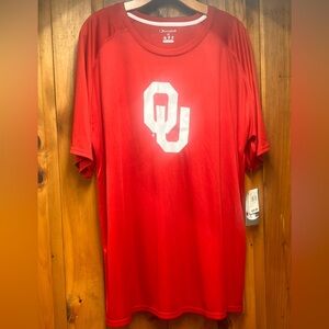 Oklahoma Sooners Red Champion T-Shirt With Big Logo Men's Size XL - NWT